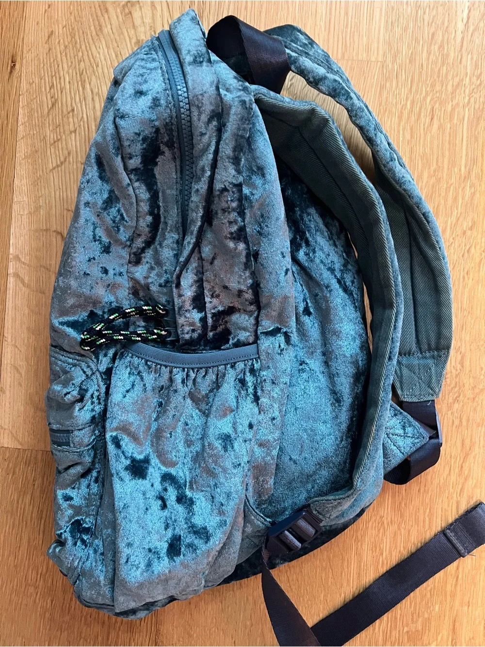 Crewcuts Plush Velvet Teal Backpack